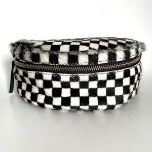 PRIMECUT BUM BAG Checkered Cowhide NWT